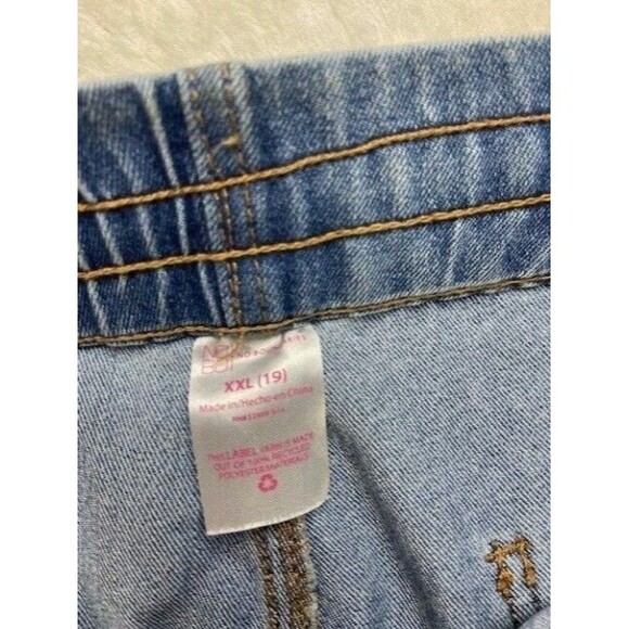 No Boundaries Size XXL ((19) Juniors Harem Pants Jeans Med Wash Elastic Cuffs - Picture 2 of 3